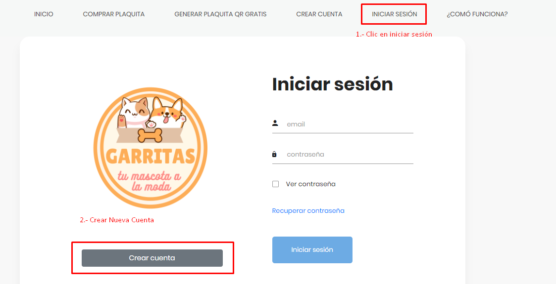 Crear cuenta