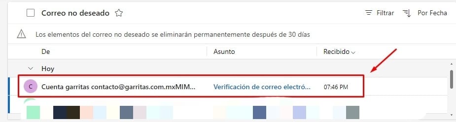 Ubica el correo